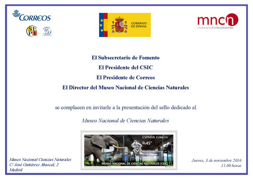 2016-03-10. Museos. Museo Nacional de Ciencias Naturales de Madrid. Presentacion. 2016-11-03.jpg