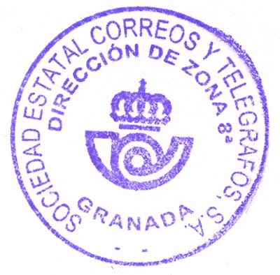 Correos. Tampón. Dirección de Zona 8ª. Granada. 2011-03-25.jpg