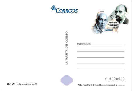 2016-10-20. La Generación de los 50. Tarjeta prefranqueda. Boceto. Anverso.jpg