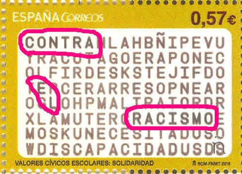2016-09-21. Valores Civicos Escolares. Solidaridad. Sello 6. Contra el racismo. Marcado. Baja.jpg