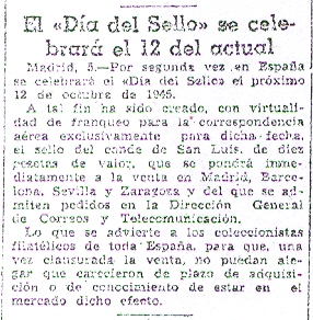 La Vanguardia Española. 1945-10-09. Pág. 4. Día del Sello 1945. Detalle.jpg
