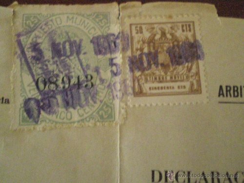 VALENCIA fragmento 25 cts de 1963