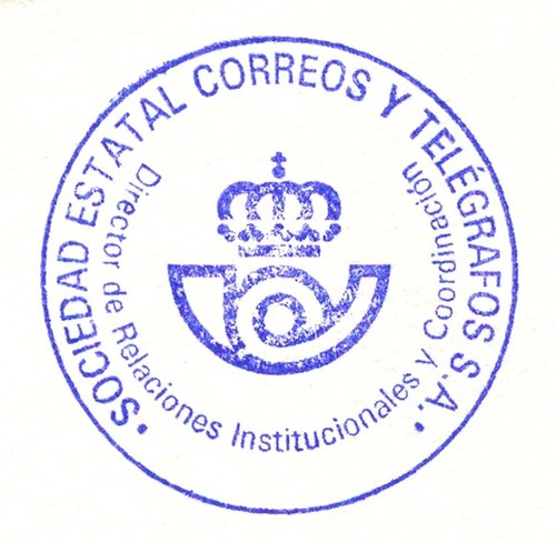 Correos. Tampon. Sociedad Estatal Correos y Telegrafos S.A. Director de Relaciones Institucionales y Coordinacion. 2016-11-28. Baja.jpg