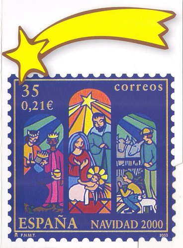 Correos. Tarjeta postal Navidad 2016. Navidad 2000 35 pesetas. Tarjeta. Exterior 1. Baja.jpg