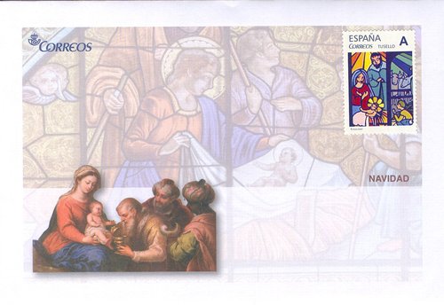 Correos. Tarjeta postal Navidad 2016. Navidad 2000 35 pesetas. Sobre. Baja.jpg