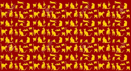 7105694-Gatos-amarillos-en-diferentes-poses-sobre-fondo-de-Borgo-a--Foto-de-archivo.jpg
