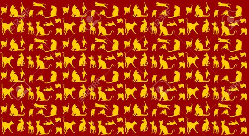 7105694-Gatos-amarillos-en-diferentes-poses-sobre-fondo-de-Borgo-a--Foto-de-archivo.jpg