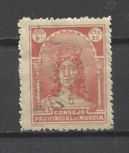 SELLO CONSEJO PROVINCIAL DE MURCIA,ESCASO.NUMERACION REVERSO.25 CTS.JPG