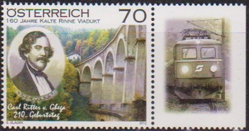 AUSTRIA Sellos Trenes Ghega 2012.jpg