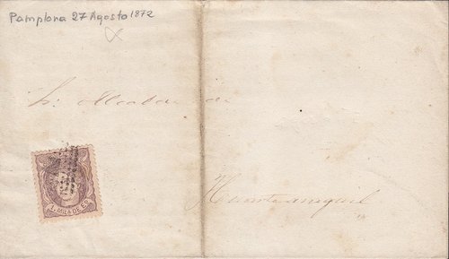 1872-08-27 PAMPLONA A HUARTE ARAQUIL Tarifa de Impresos  1 mil Esc.jpg