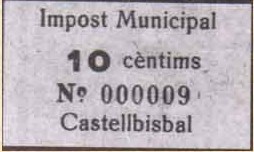 CASTELLBISBAL, impuesto