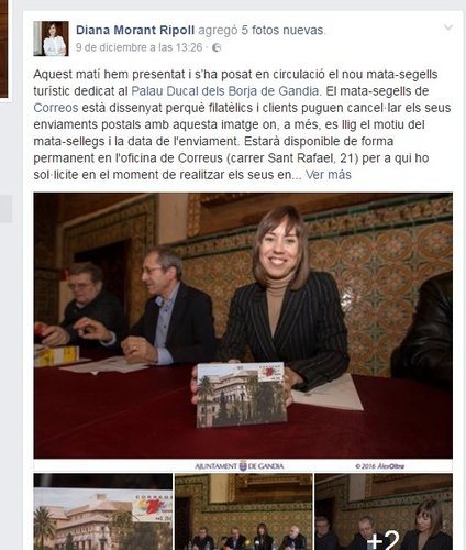 Alcaldesa Gandía en redes sociales