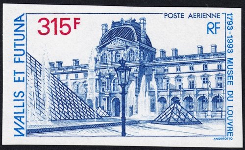 Wallis & Futuna airmail 1993 LOUVRE Museum - Imperforate - MNH.jpg