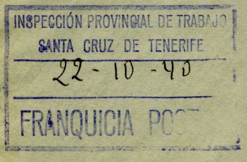 1940-10-22 INSPECCION PROV DE TRABAJO SANTA CRUZ DE TENERIFE FRANQUICIA POSTAL.jpg