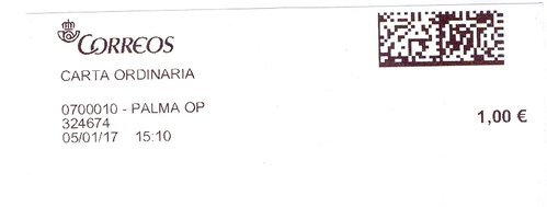 Etiqueta térmica digital. 0700010 - Palma OP. 324674. Carta ordinaria. 1,00. 3,7x9,9. 2017-01-07. 15.10.jpg