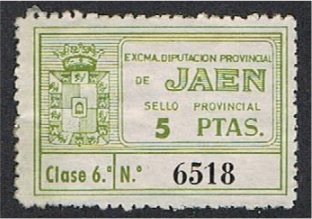 Jaén, Diputación Provincial, 5 pt verde.JPG