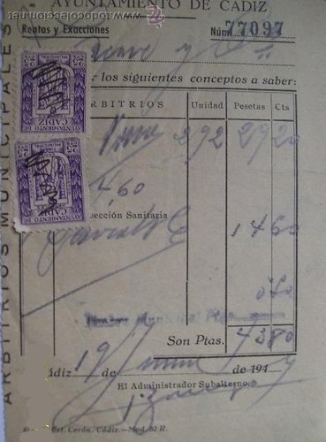 CADIZ 25 cts