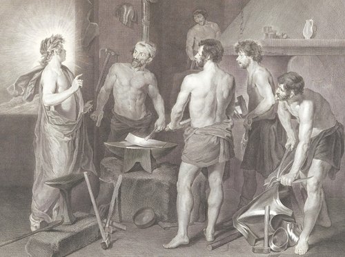 1939_España_Velázquez_La fragua de Vulcano_E. J. Glairon-Mondet.jpg
