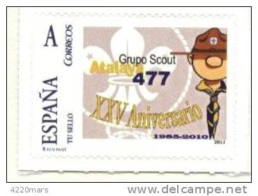 Sello personalizado. 2001. Scout. XXV Aniversario Grupo 477 Malaya.jpg