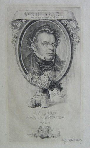 1970_Austria_Alfred Cossmann, grabador_Ex Libris Karl Andorfer Wien_Franz Schubert.jpg