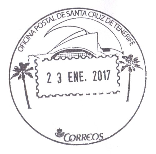 Matasellos turístico. Oficina postal de Santa Cruz de Tenerife. 2017-01-23. Baja.jpg