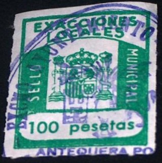 ANTEQUERA sello municipal general de 100 pts