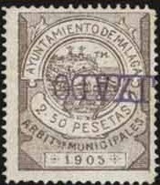 MALAGA 2,50 pts de 1905