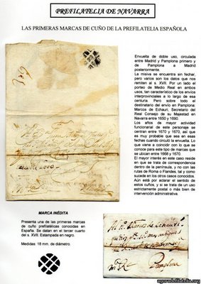 Envuelta de doble uso entre Pamplona-Madrid y Madrid-Pamplona hacia 1670.