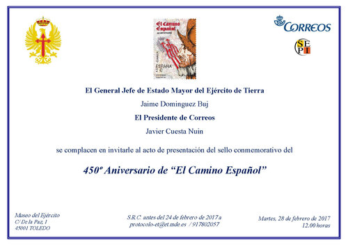 2017-02-23. Efemérides. 450 Aniversario. El Camino Español. Presentación. 2017-02-28.jpg