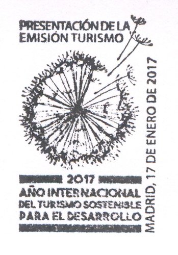 2017-01-17. Año Internacional de Turismo Sostenible para el Desarrollo. Presentación. 2017-01-17. 2. Matasellos. Real. Baja.jpg