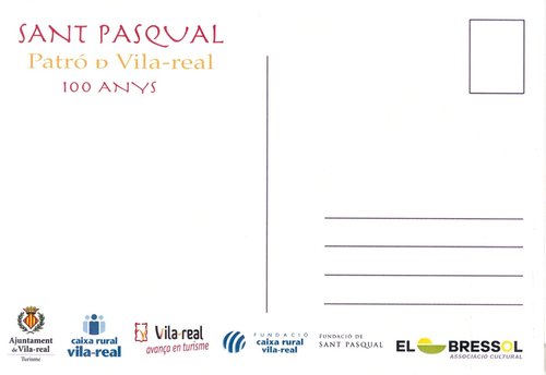 Sello personalizado.Vila-real. 2017. Sant Pasqual Baylón. Postal. Reverso. Baja.jpg