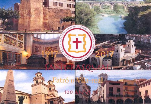 Sello personalizado.Vila-real. 2017. Sant Pasqual Baylón. Postal. Anverso. Baja.jpg