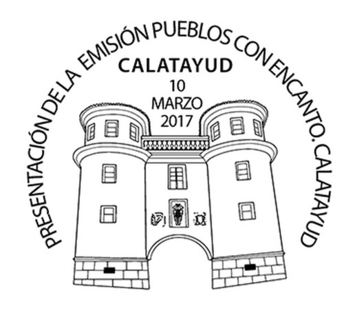 2017-03-10. Pueblos con encanto. Calatayud. Presentación. 2017-03-13. Matasellos. Boceto. Baja.jpg