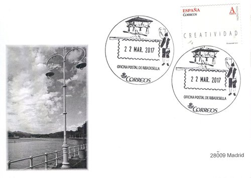 Matasellos turístico. Oficina postal de Ribadesella. 2017-03-22. Tarjeta Grucomi. 2017-02. Anverso. Baja.jpg