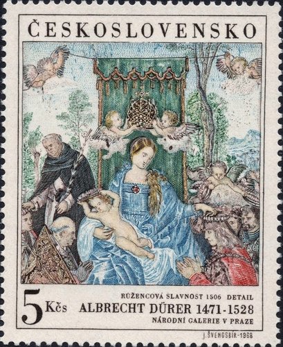 1968_Checoslovaquia_Fiesta del Rosario, de Dürer.jpg