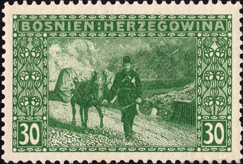 1906_Bosnia_30_Correo local en mula.jpg
