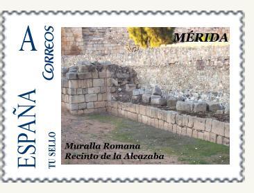 Sello personalizado. Mérida. 2011. Muralla Romana.jpg