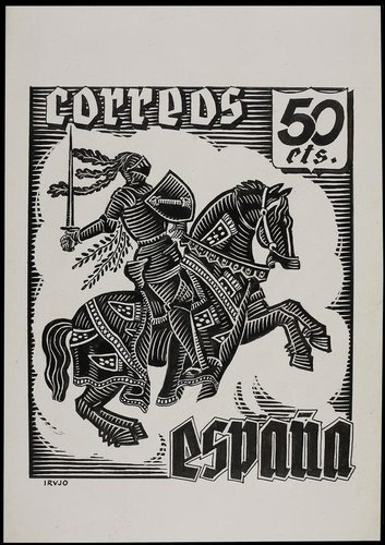 1937.- Dibujo original caballero a caballo.jpg