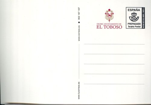 Tarjeta prefranqueada. El Toboso. 2014-04. Tarifa C. Anverso. Baja.jpg