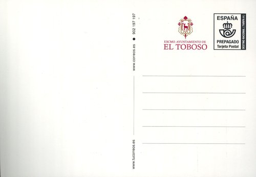 Tarjeta prefranqueada. El Toboso. 2017-04. Tarifa A. Anverso. Baja.jpg