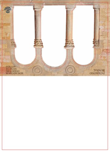 2017-05-10. Patrimonio Mundial. Monumentos de Oviedo y reino de Asturias. Boceto. Reverso desplegado. Baja.jpg