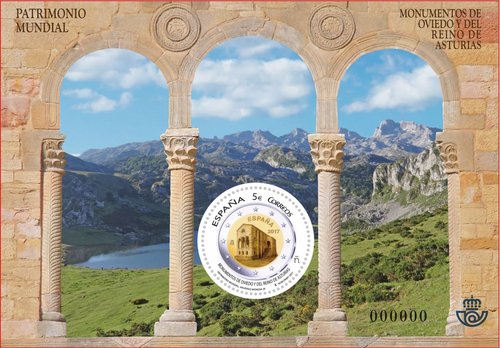 2017-05-10. Patrimonio Mundial. Monumentos de Oviedo y reino de Asturias. Boceto. Composición final, cortada y plegada. Baja.jpg