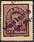 LAS PALMAS 5 cts habilitado 25 cts Montepio