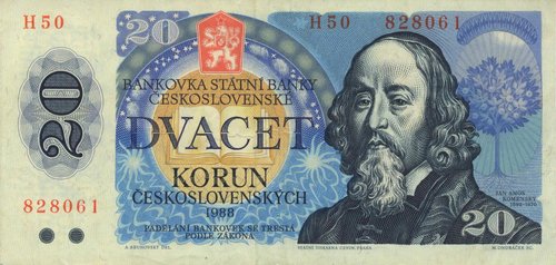 1988Checoslovaquia_Jan Amos Komensky_20 coronas.jpg