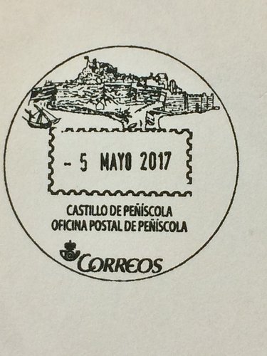 Matasellos turístico. Oficina postal de Peñiscola. Castillo de Peñíscola. Imagen de Correos 2.jpg