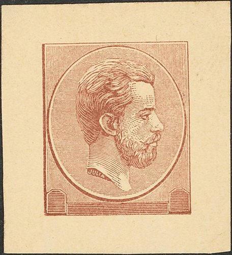 1871. Sin valor, castaño violeta. PRUEBA DE PUNZON, de un diseño no adoptado. MAGNIFICA Y MUY RARA. (Gálvez 691).jpg