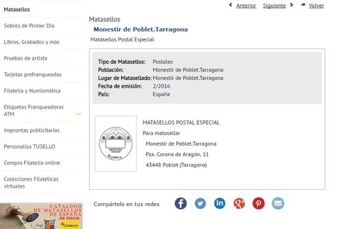 postal poblet