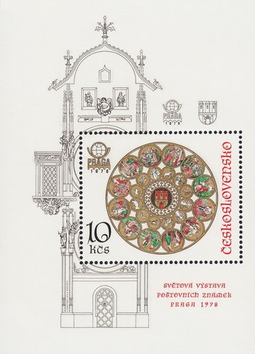 1978_Checoslovaquia_Reloj astronómico_Armas y Zodico_Praga'78.jpg