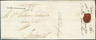 1699.cádiz-antwerpen porteada con S 1:6 (9 Stuyvers)