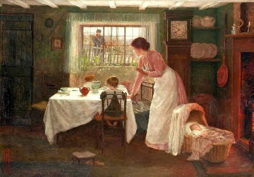 Mabel I. Young - The Postman Brings News ca_ 1900.jpg